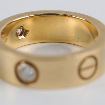 Cartier Love Ring 3 Diamonds Yellow Gold Size 49 - photo 5