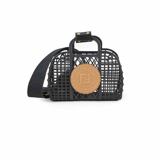 Fendi Vitello Liberty Basket Bag Black - photo 1