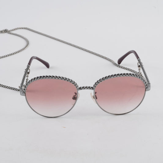 Chanel Oval Pantos Sunglasses Pink Gradient - photo 2