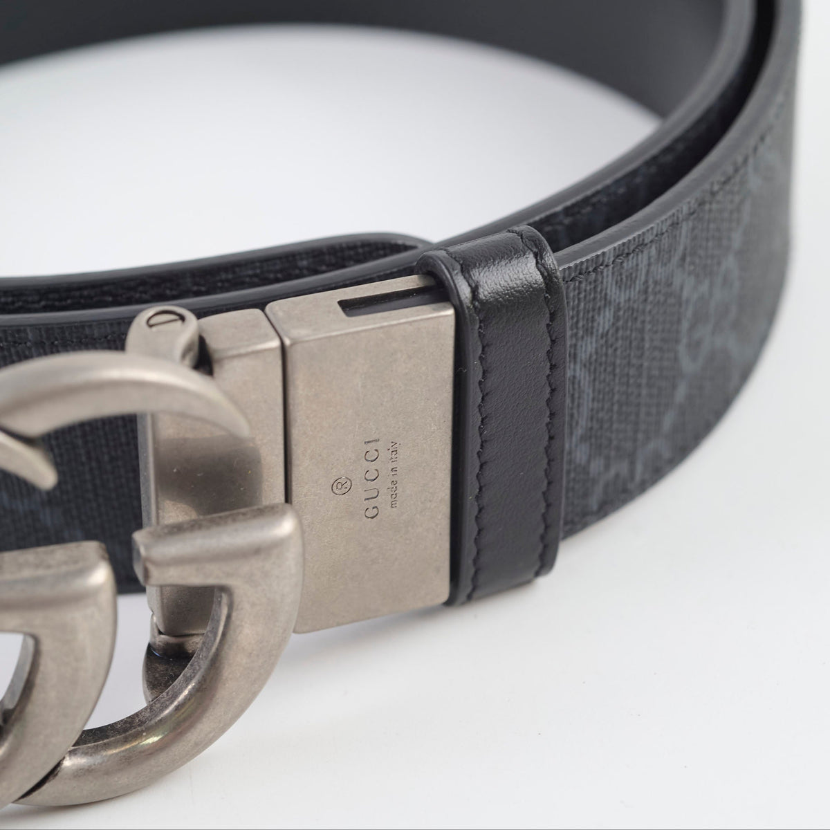Gucci Reversible Belt Black Monogram Size 90 - photo 5