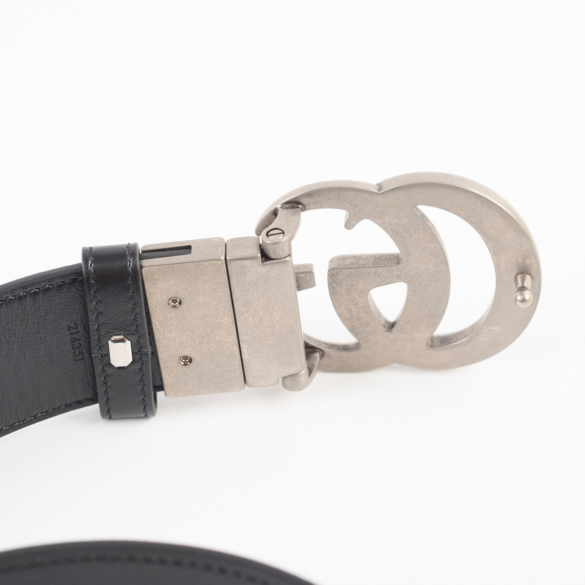 Gucci Reversible Belt Black Monogram Size 90 - photo 3
