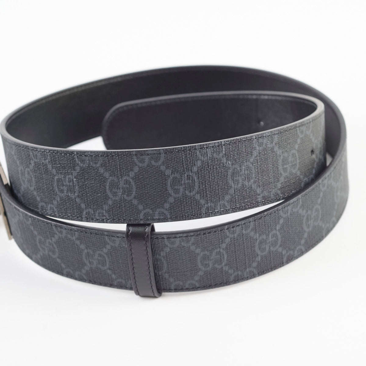 Gucci Reversible Belt Black Monogram Size 90 - photo 2