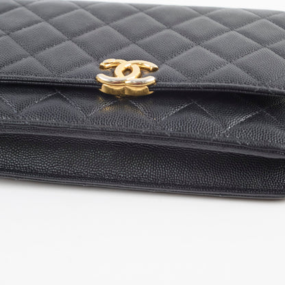 Chanel Seasonal Top Handle Wallet On Chain Caviar Black 2022 - photo 14