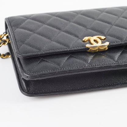 Chanel Seasonal Top Handle Wallet On Chain Caviar Black 2022 - photo 13
