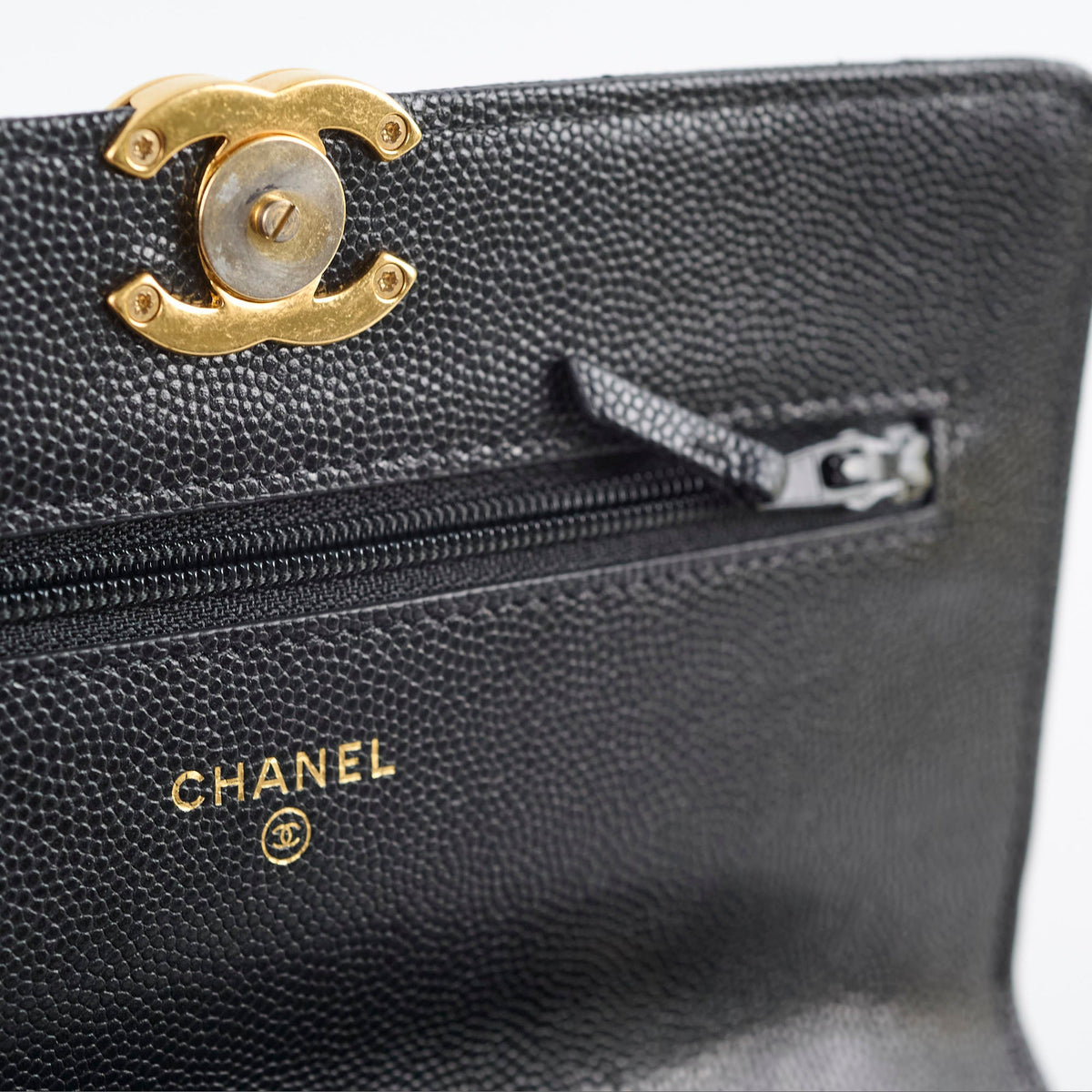 Chanel Seasonal Top Handle Wallet On Chain Caviar Black 2022 - photo 12