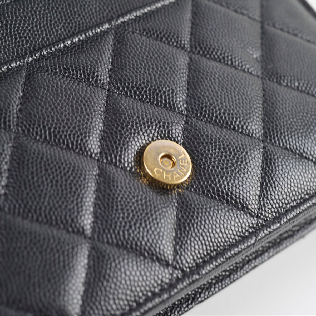 Chanel Seasonal Top Handle Wallet On Chain Caviar Black 2022 - photo 9