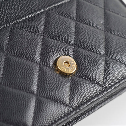 Chanel Seasonal Top Handle Wallet On Chain Caviar Black 2022 - photo 9
