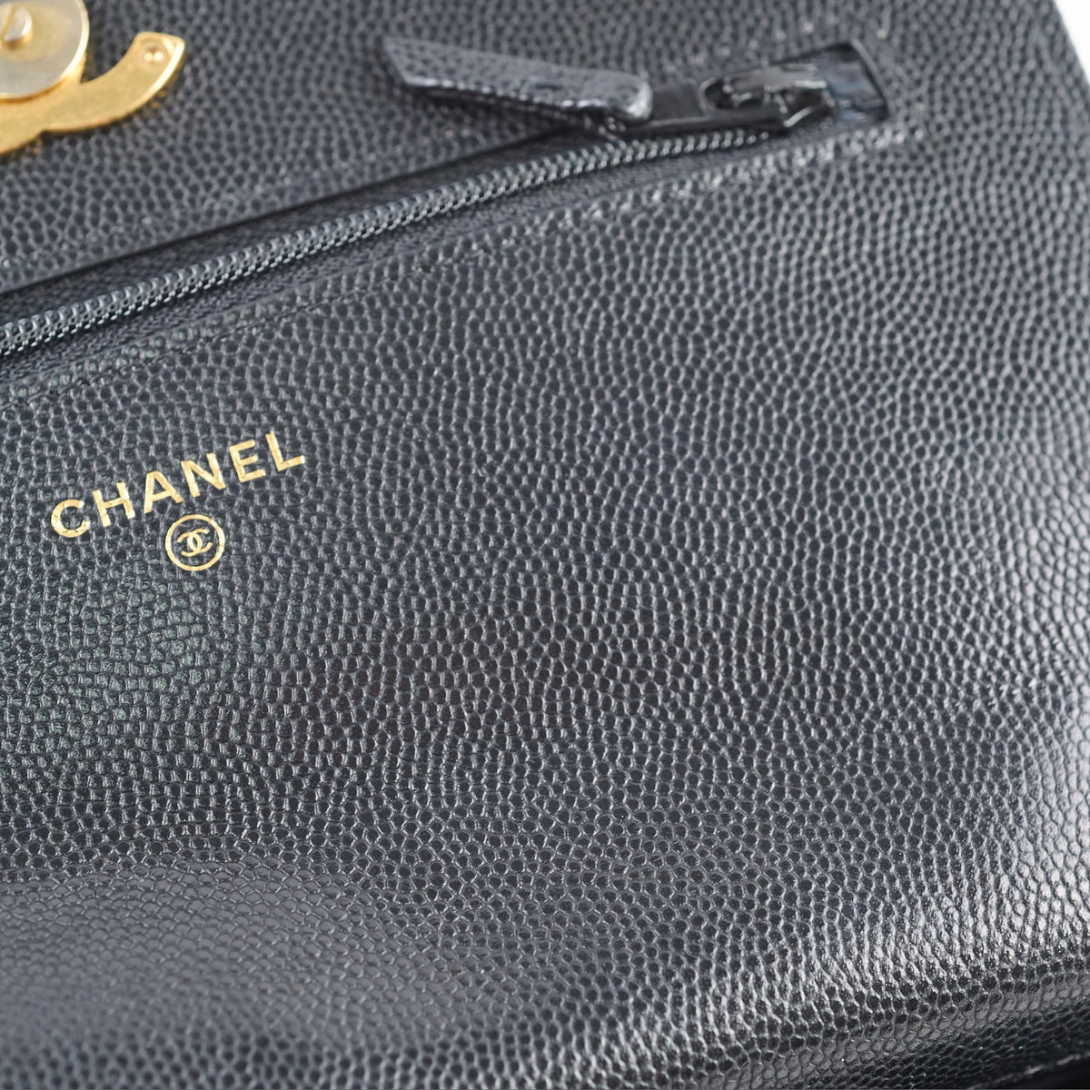 Chanel Seasonal Top Handle Wallet On Chain Caviar Black 2022 - photo 5