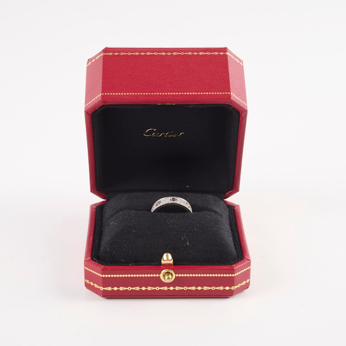 Cartier Pave Diamonds Love Ring White Gold Size 53 - photo 2