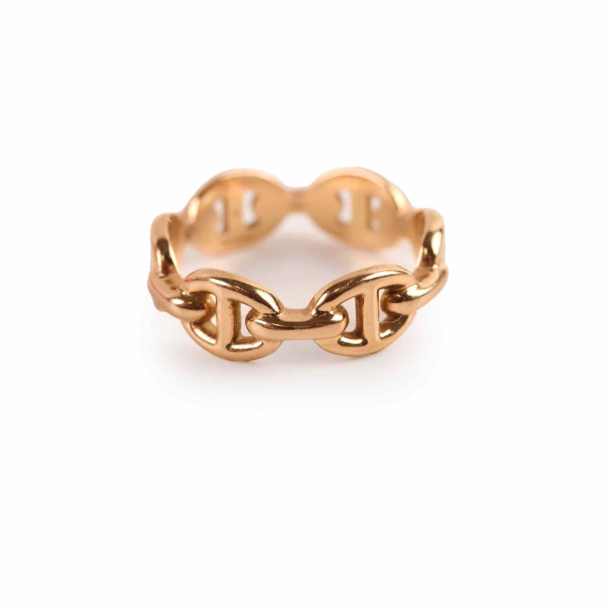 Hermes Chaine Rose Gold Ring Size 50 - photo 1