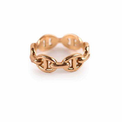 Hermes Chaine Rose Gold Ring Size 50 - photo 1