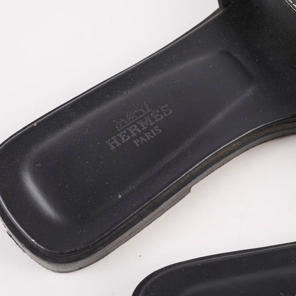Hermes Oran Slides Black Size 37.5 - photo 7