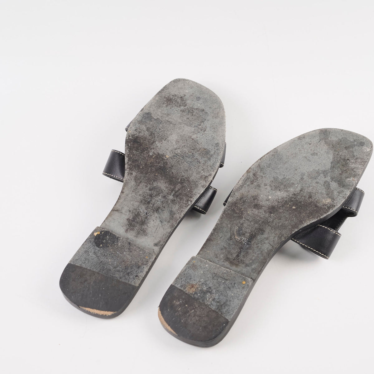 Hermes Oran Slides Black Size 37.5 - photo 3