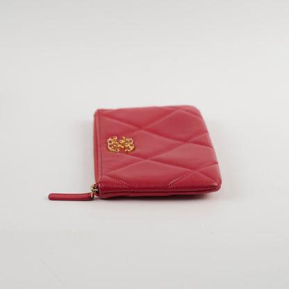 Chanel 19 Pouch Red Lambskin - photo 3