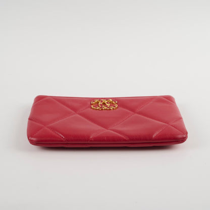 Chanel 19 Pouch Red Lambskin - photo 4