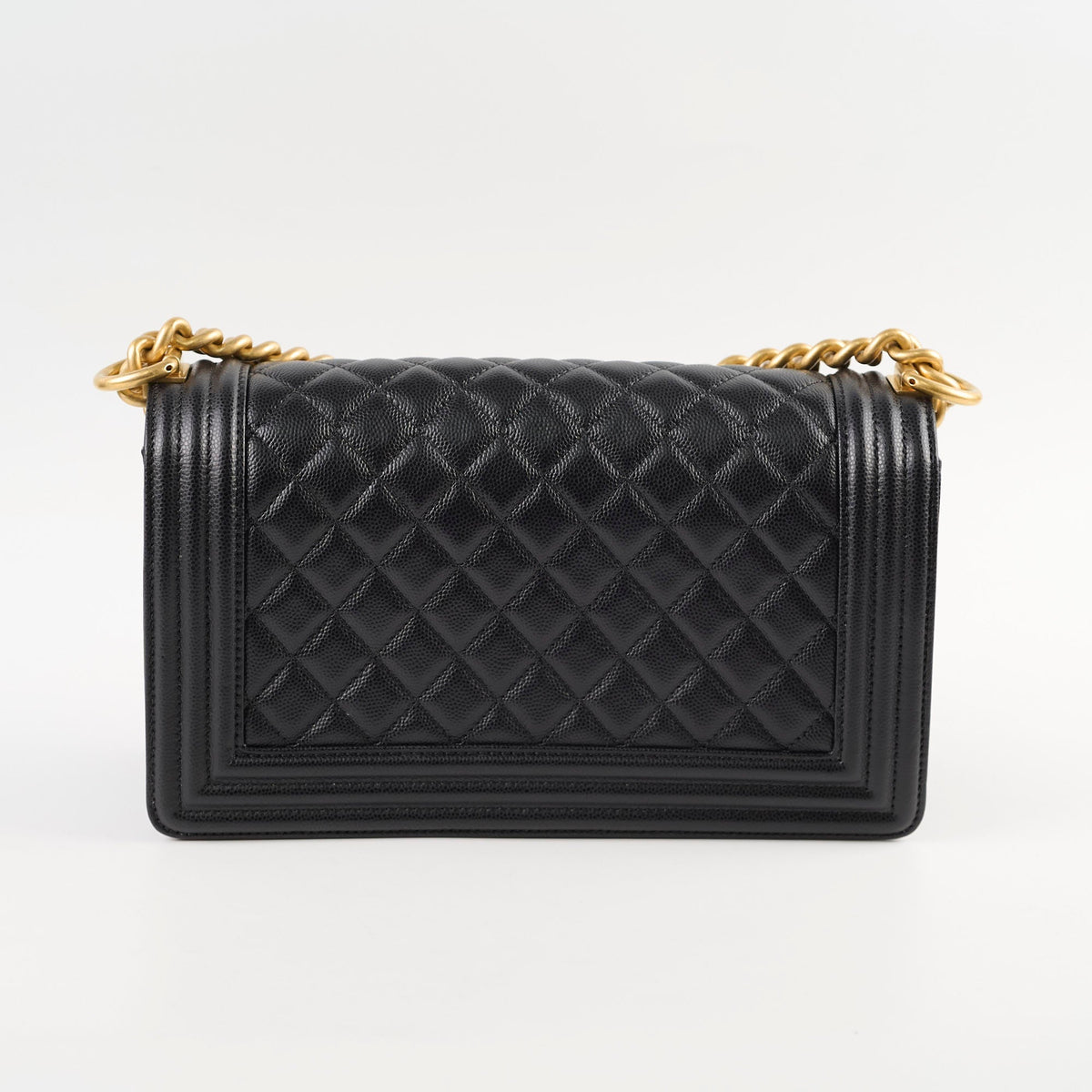 Chanel Old Medium Boy Bag Black Caviar GHW - photo 2