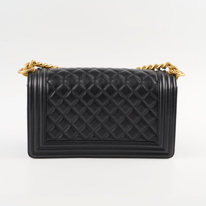 Chanel Old Medium Boy Bag Black Caviar GHW - photo 2