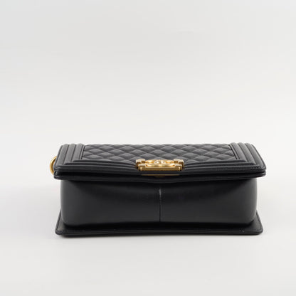 Chanel Old Medium Boy Bag Black Caviar GHW - photo 4