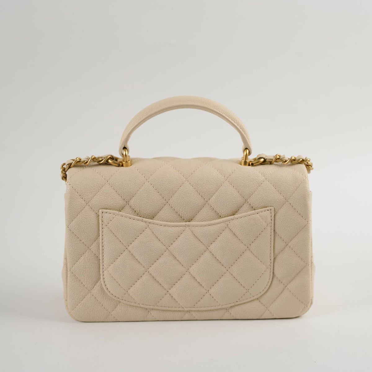 Chanel Caviar Mini Rectangular with Top Handle Ivory - photo 10