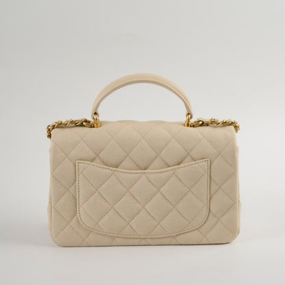 Chanel Caviar Mini Rectangular with Top Handle Ivory - photo 10