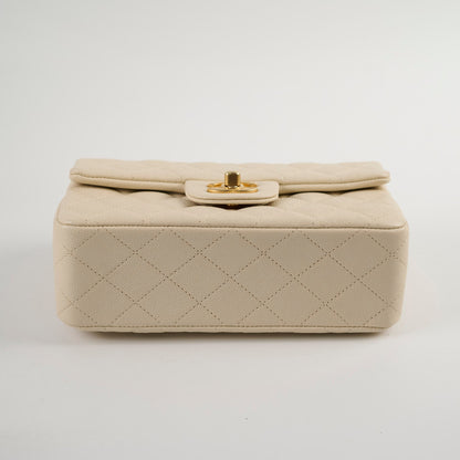 Chanel Caviar Mini Rectangular with Top Handle Ivory - photo 11