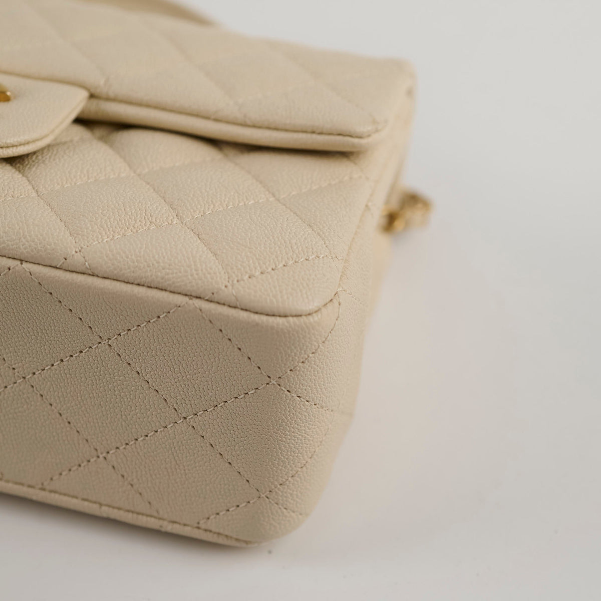 Chanel Caviar Mini Rectangular with Top Handle Ivory - photo 12