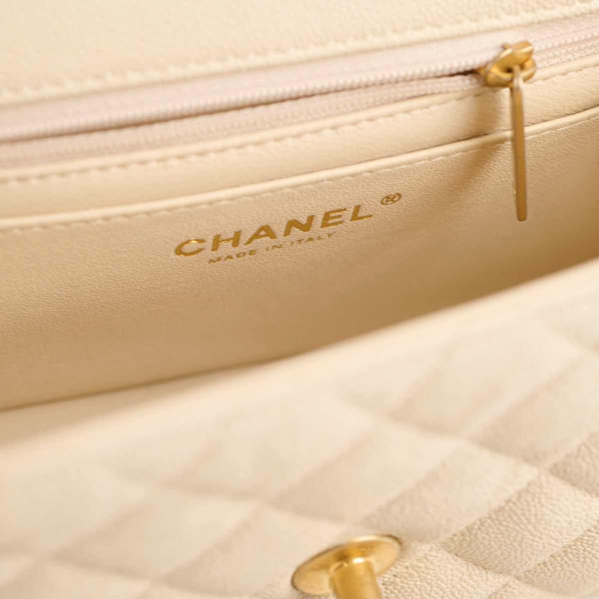 Chanel Caviar Mini Rectangular with Top Handle Ivory - photo 9