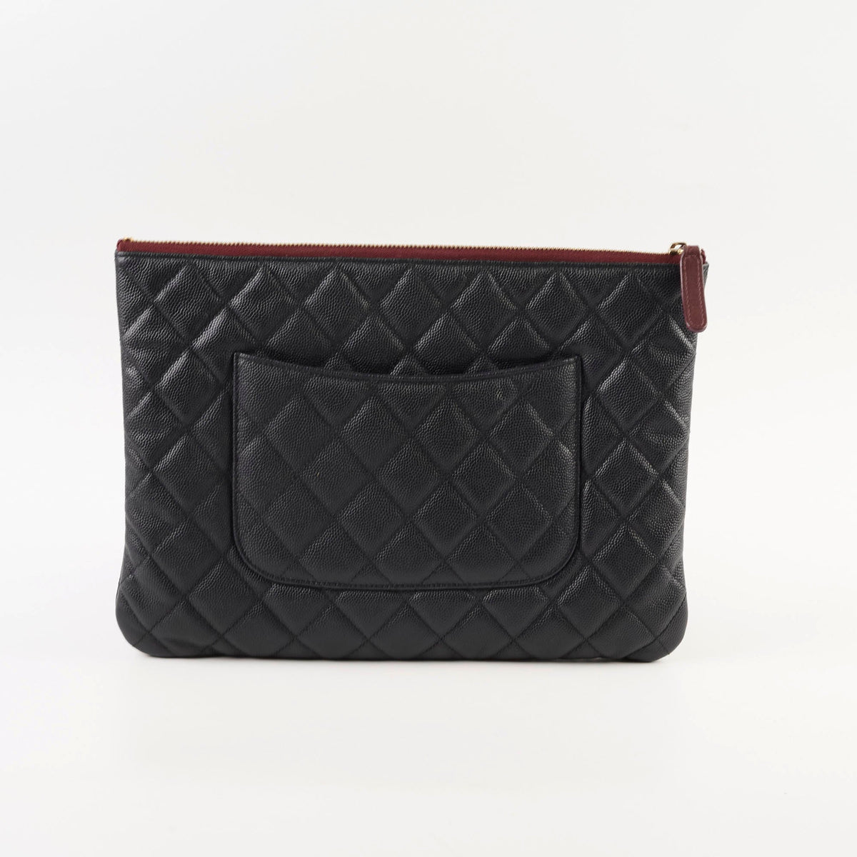 Chanel O case Clutch Caviar Black - photo 2