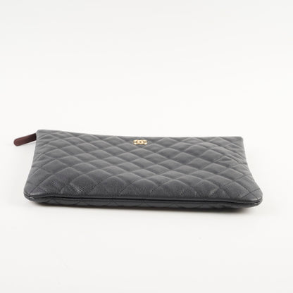 Chanel O case Clutch Caviar Black - photo 4