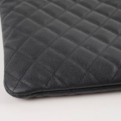 Chanel O case Clutch Caviar Black - photo 11