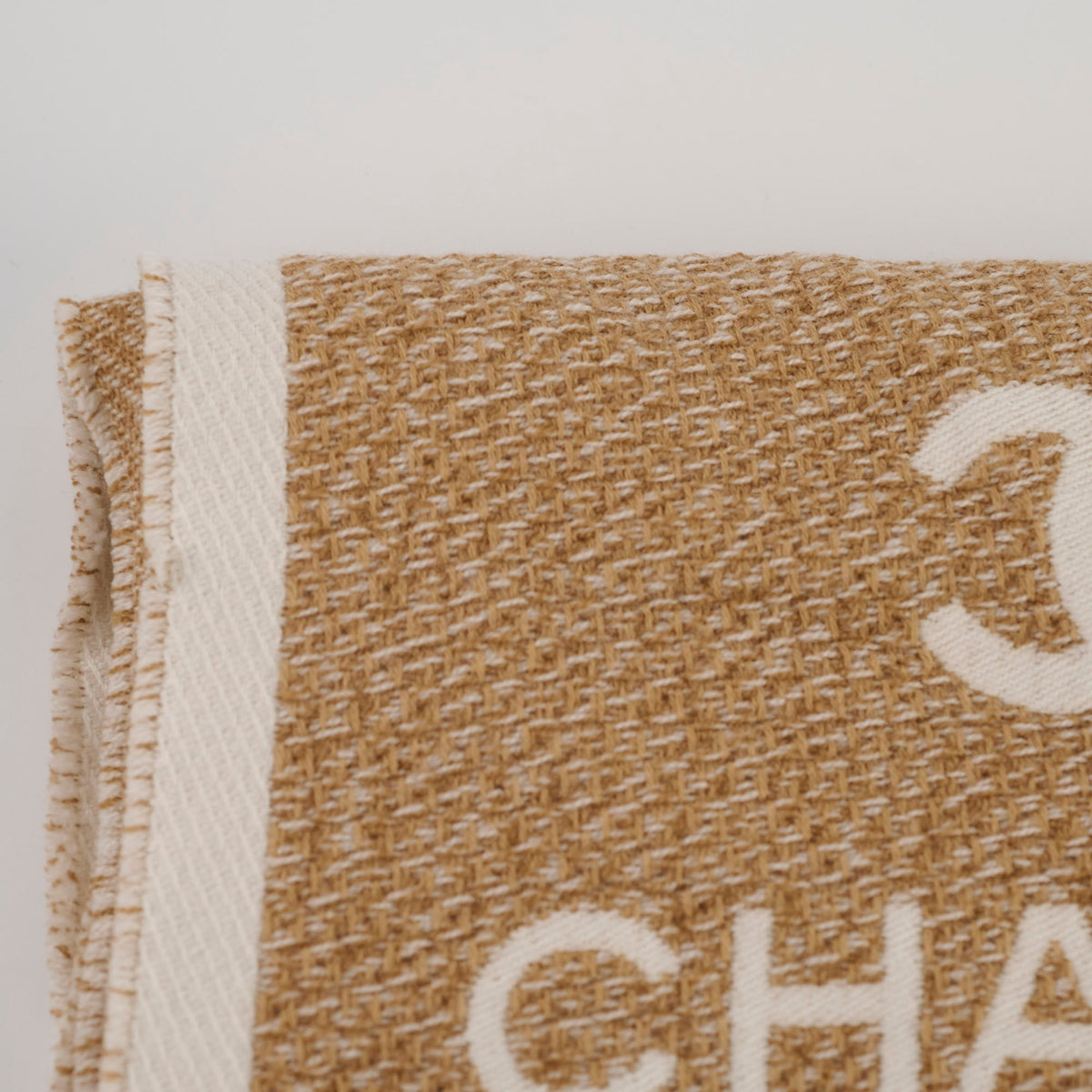 Chanel Wool Scarf Beige - photo 9