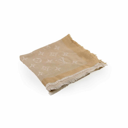 Louis Vuitton Beige Scarf Wool/Silk 135 x 135cm - photo 1