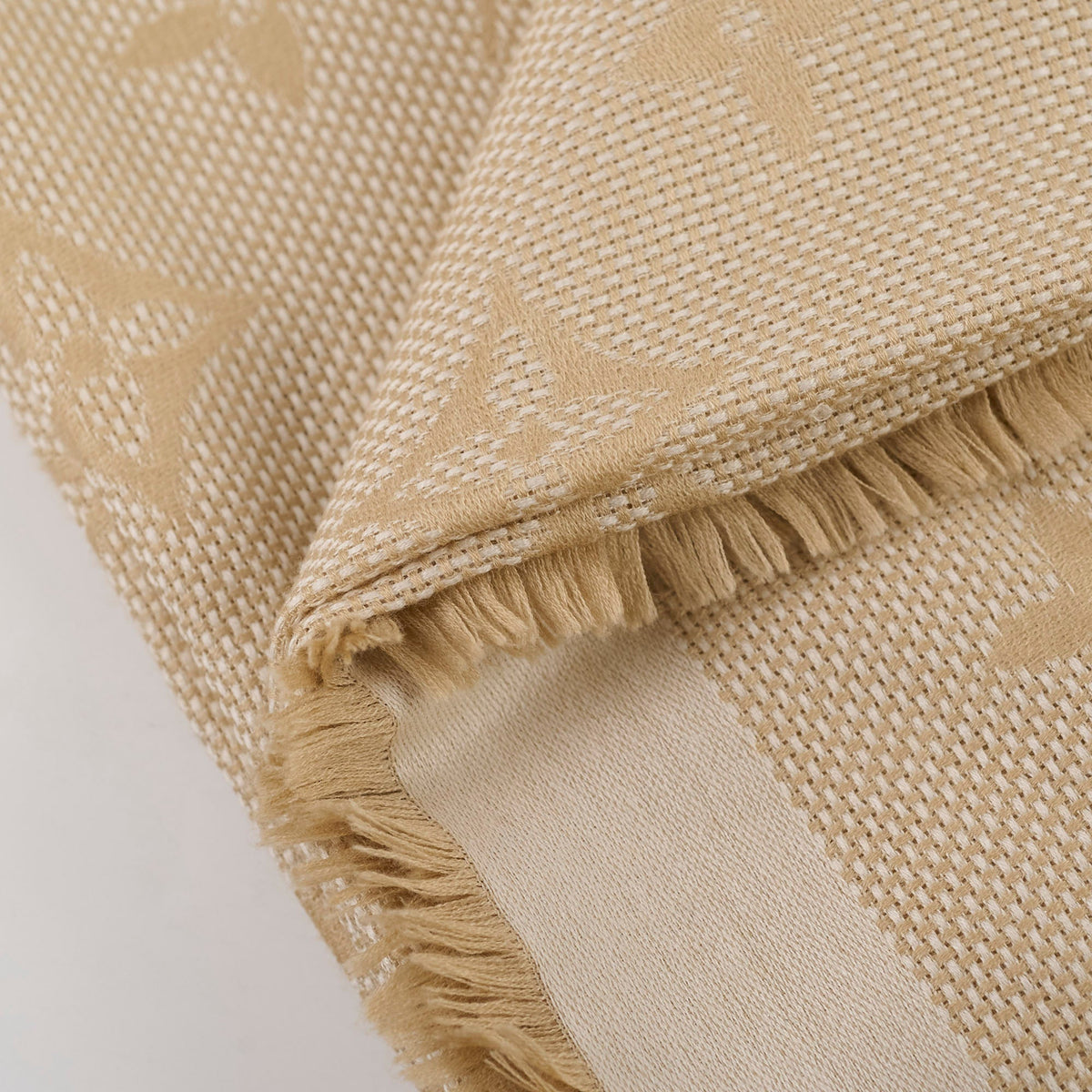 Louis Vuitton Beige Scarf Wool/Silk 135 x 135cm - photo 4