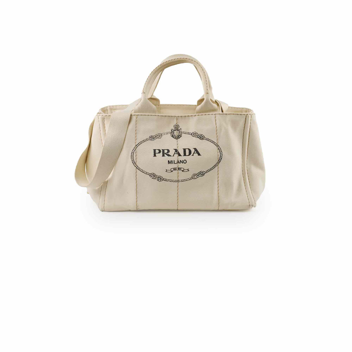 Prada White Canapa Medium Bag - photo 1