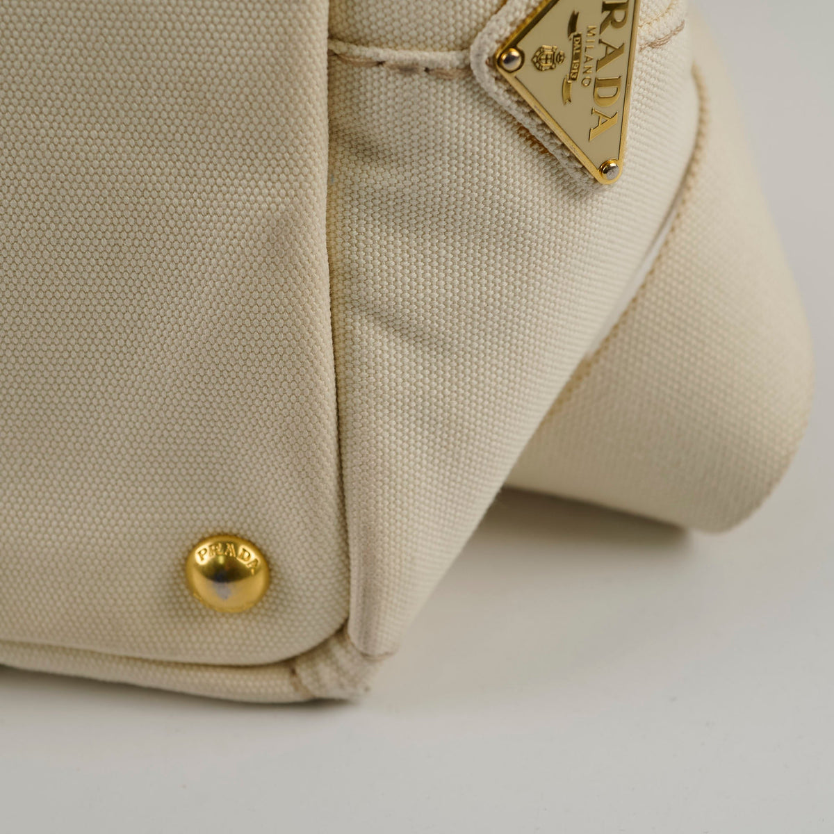 Prada White Canapa Medium Bag - photo 16