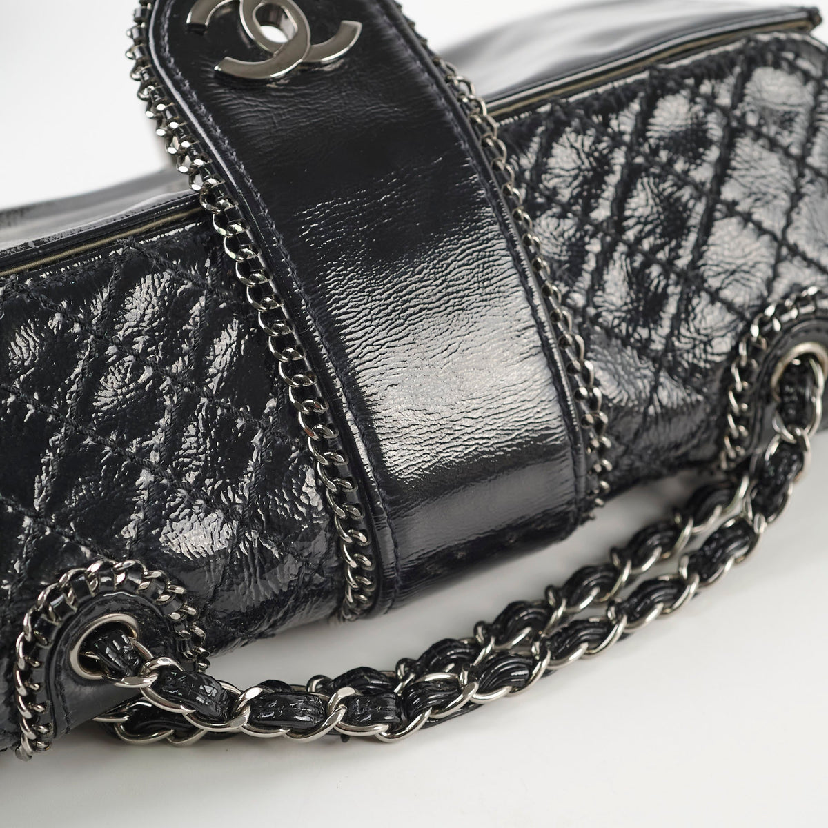 Chanel Madison Patent Shoulder Bag Black - photo 5