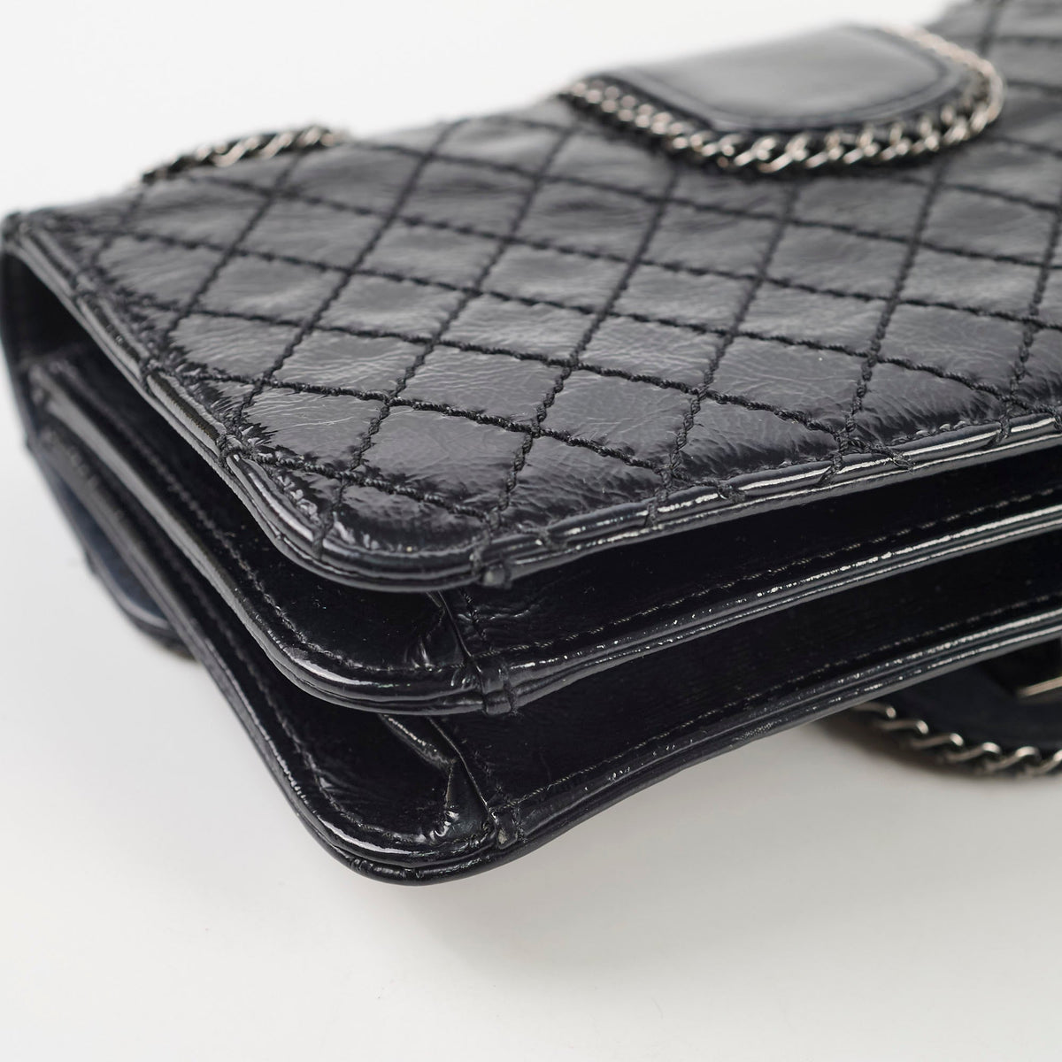 Chanel Madison Patent Shoulder Bag Black - photo 12