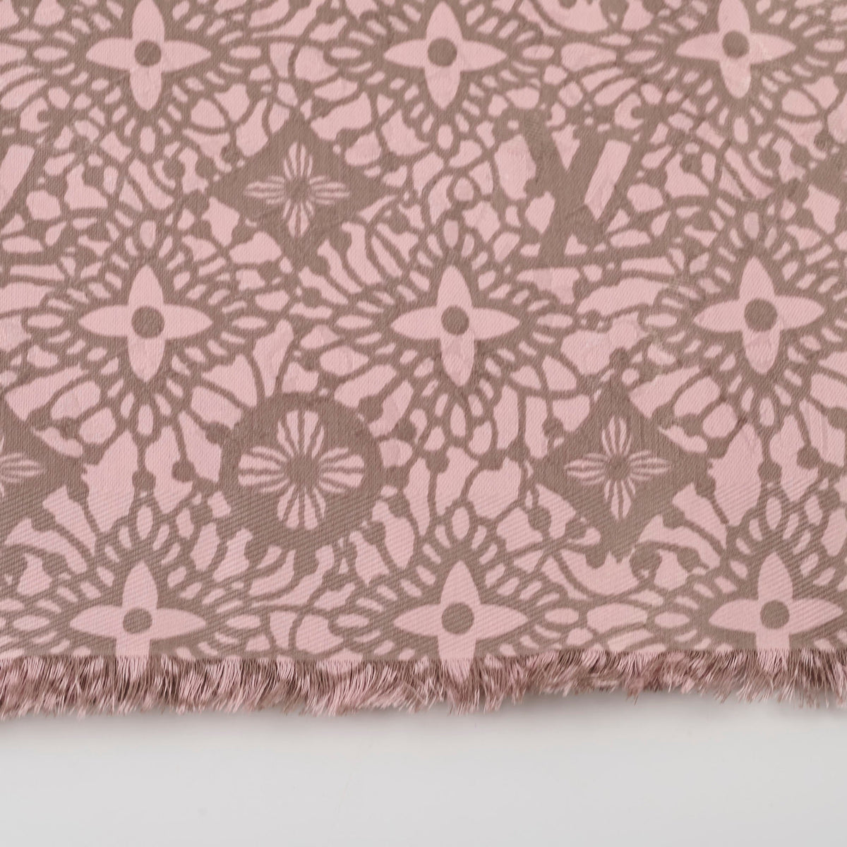 Louis Vuitton Silk Wool Scarf Light Pink - photo 9