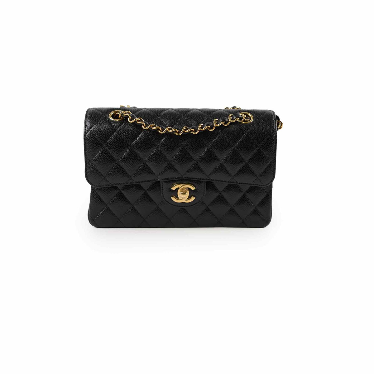 Chanel Caviar Small Classic Flap GHW Microchip - photo 1