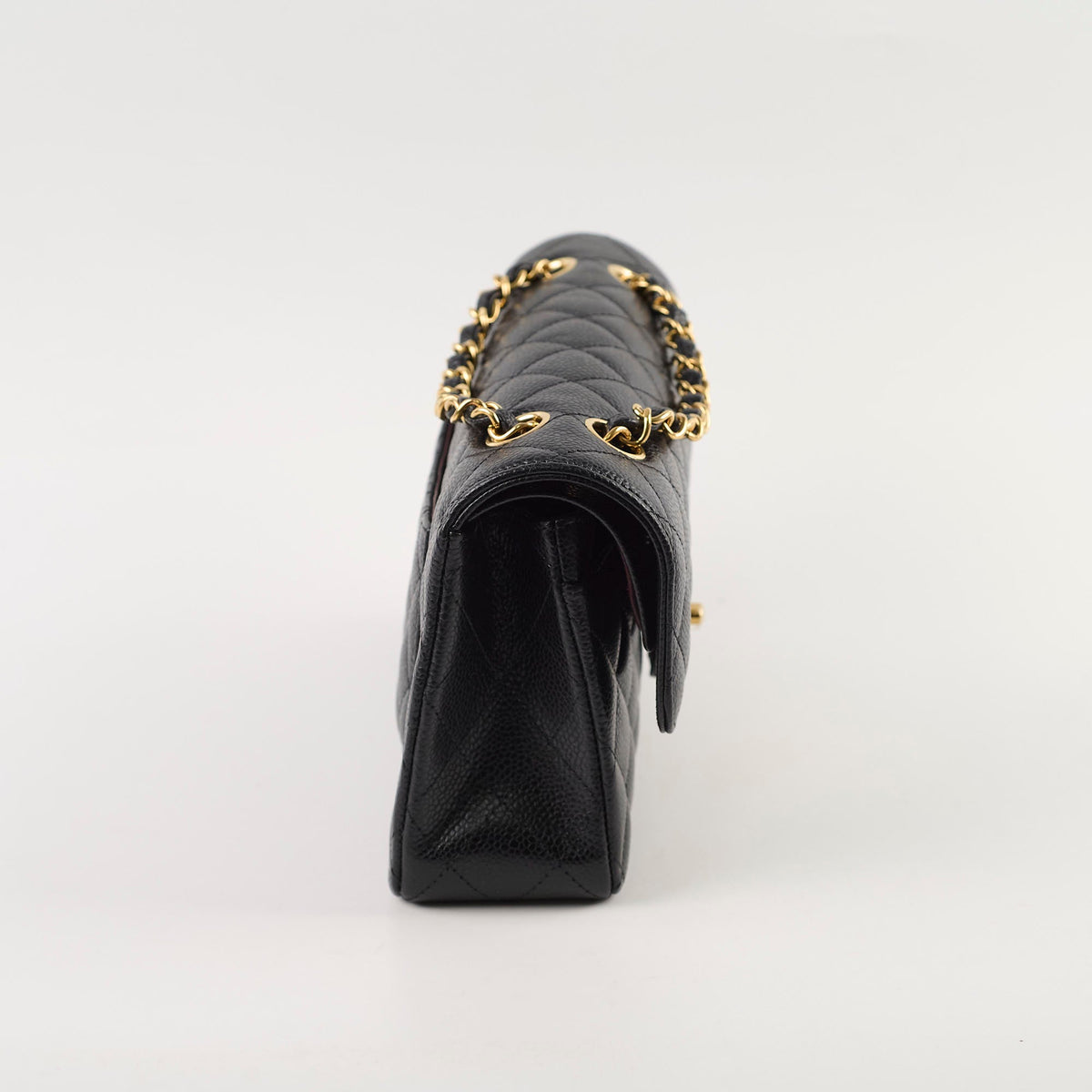 Chanel Caviar Small Classic Flap GHW Microchip - photo 3