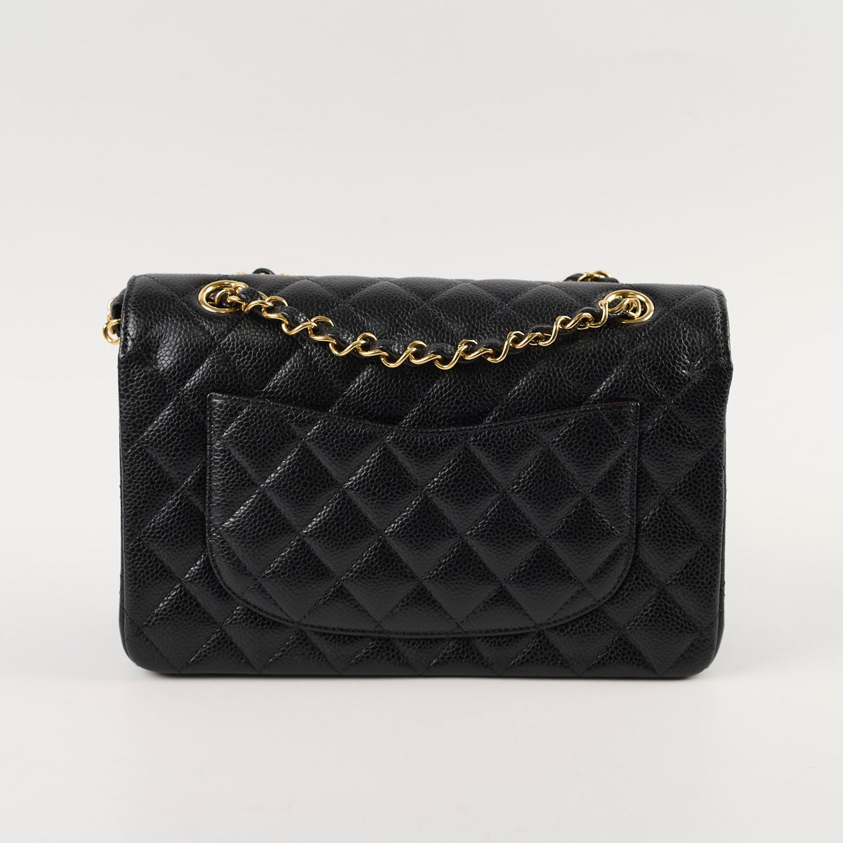 Chanel Caviar Small Classic Flap GHW Microchip - photo 2
