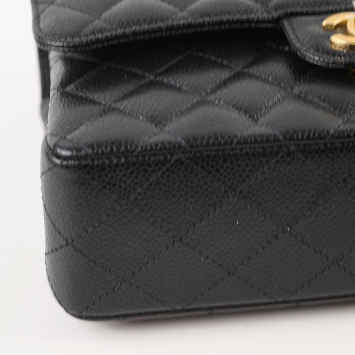 Chanel Caviar Small Classic Flap GHW Microchip - photo 12