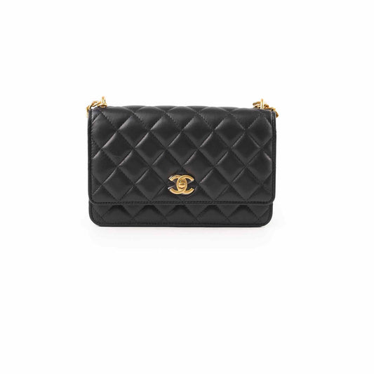 Chanel Camellia Adjusting Buckle with Gold CC Logo WOC - photo 1
