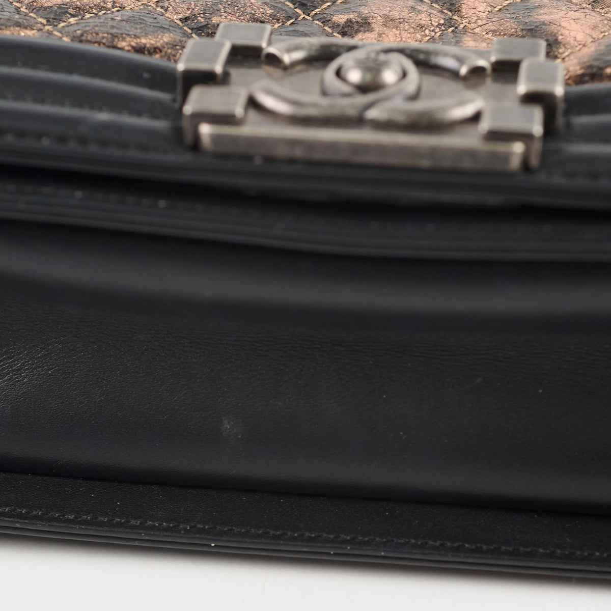 Chanel Boy Small Lambskin Black/Bronze Metallic - photo 15