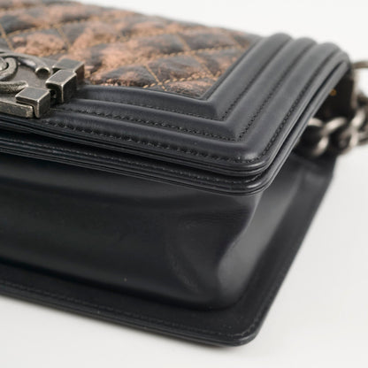 Chanel Boy Small Lambskin Black/Bronze Metallic - photo 14