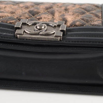 Chanel Boy Small Lambskin Black/Bronze Metallic - photo 13