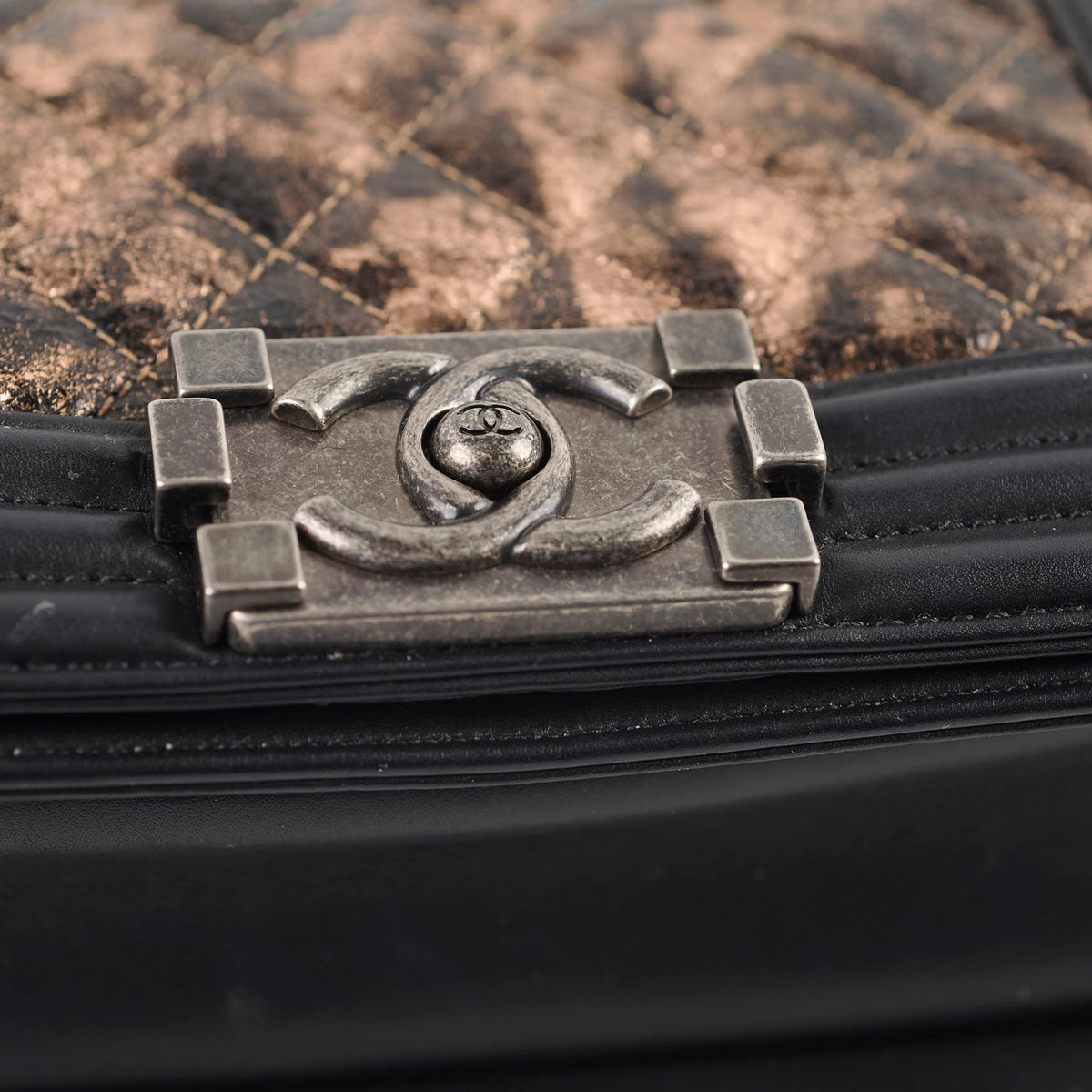 Chanel Boy Small Lambskin Black/Bronze Metallic - photo 11