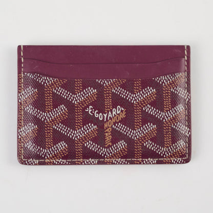 Goyard Saint Sulpice Leather Cardholder Burgundy - photo 2