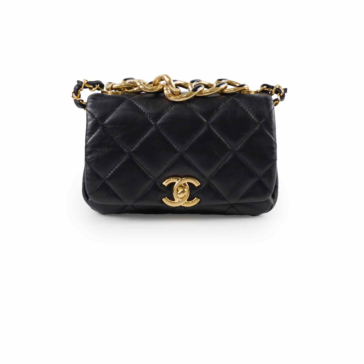 Chanel Mini Flap Bag with Top Handle Black 22A Microchipped - photo 1