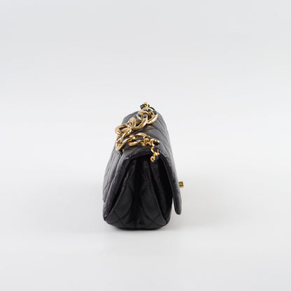Chanel Mini Flap Bag with Top Handle Black 22A Microchipped - photo 3